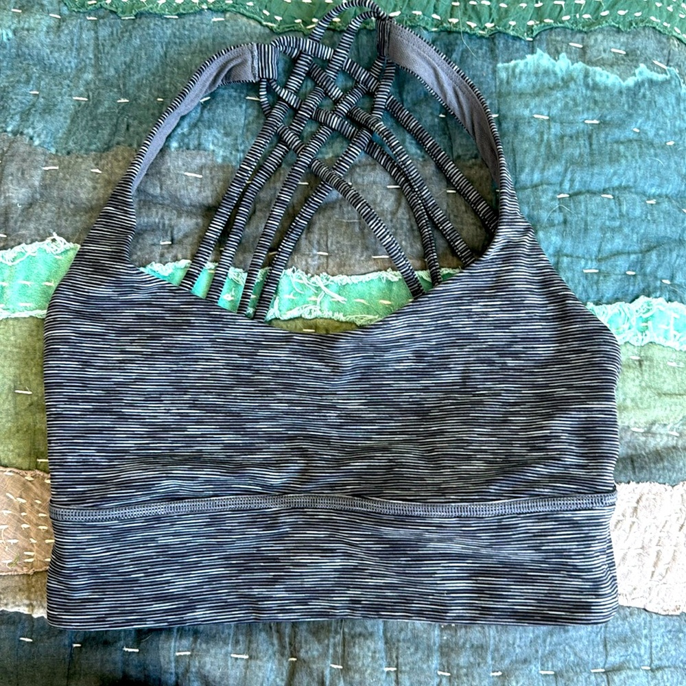 Lululemon Free to be Long Line Bra Size 6 Space Dyed